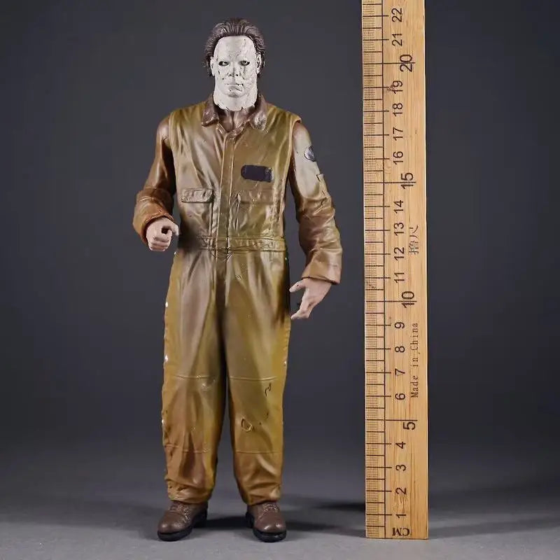 Figura de acción de Michael Myers de Halloween de 8 pulgadas, segunda generación, brazos articulados, modelo de terror coleccionable para coleccionistas adultos