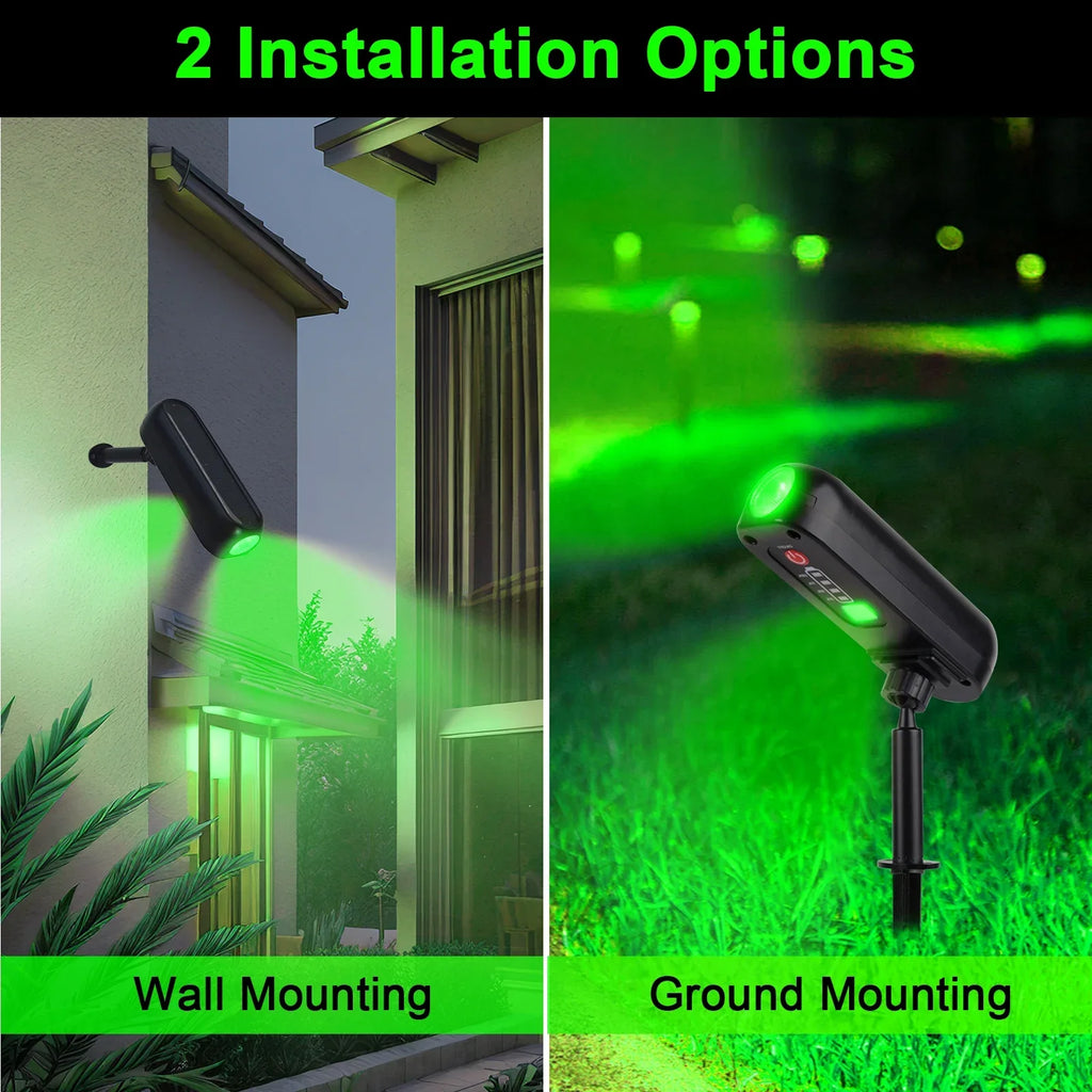 Luz solar LED para exteriores, aplique solar de pared, luz de jardín verde con clasificación IP65, focos solares, luces ascendentes solares para árboles, senderos y patios