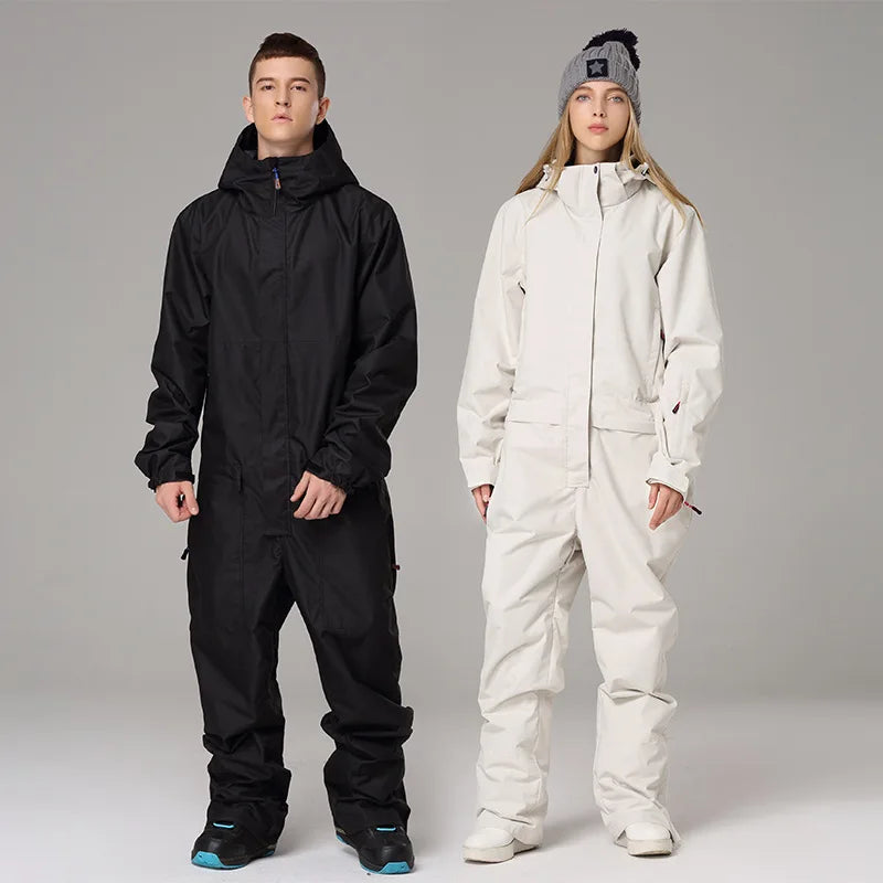 Mono de traje de esquí para hombres y mujeres, impermeable, a prueba de viento, transpirable, cálido, deporte al aire libre, snowboard, invierno, 1 pieza
