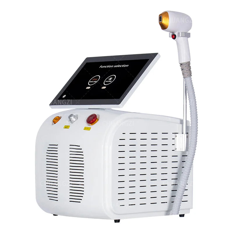 Máquina de depilación láser de diodo 2 en 1 de 6000 W, equipo de salón de belleza para eliminación indolora de tatuajes, 3 longitudes de onda 755 nm, 808 nm, 1064 nm, picosegundo