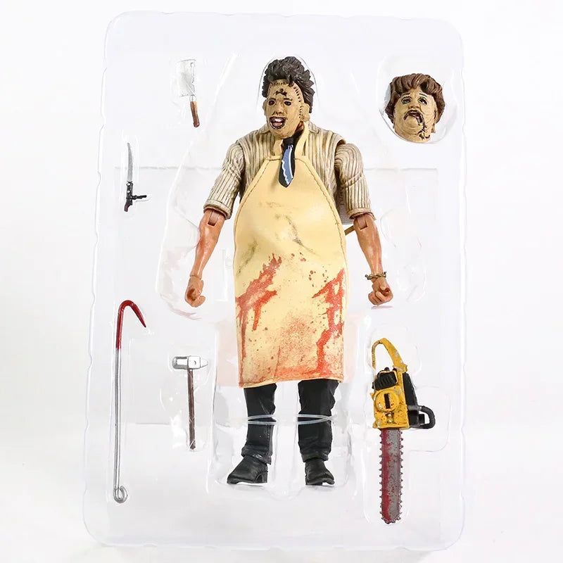 Figura de Acción de Leatherface, Modelo Coleccionable, Juguete de Película de Terror de Halloween