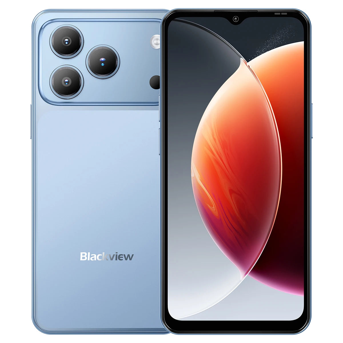 Smartphone Blackview WAVE 7C, 4GB RAM + 12GB RAM virtual, 64GB ROM, pantalla HD+ de 6,56", batería de gran capacidad de 5000mAh, Android 16, Doke AI 2.0, grabación de video 1080P, funda protectora de TPU gratuita