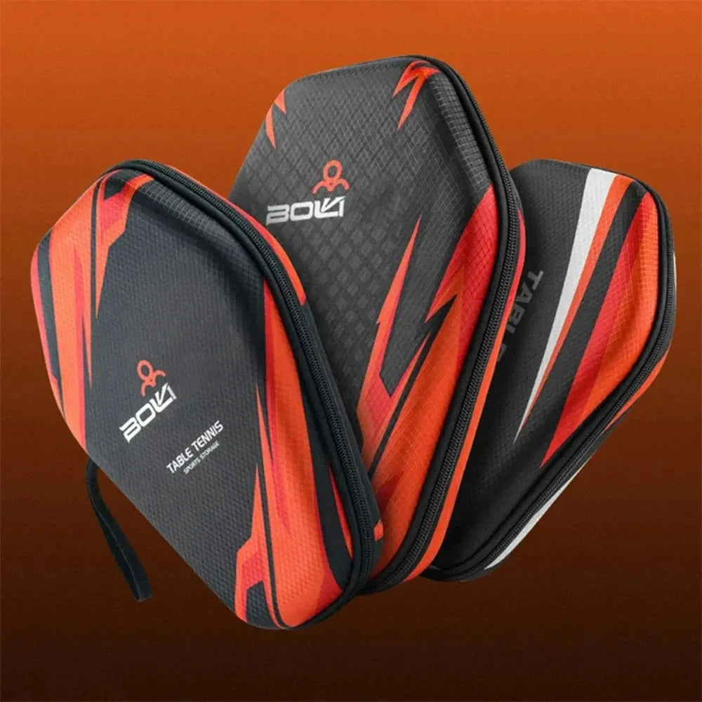 Funda para raqueta de tenis de mesa EVA, bolsa de almacenamiento para raquetas de ping-pong con carcasa rígida, impermeable y a prueba de polvo, con correa elástica, estilo Mecha.