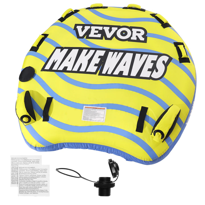Tubo Inflable Remolcable SucceBuy para Navegación, para 1-3 Personas, con Aletas de Protección, Tubos Remolcables para Deportes Acuáticos de 510 lb para Barco