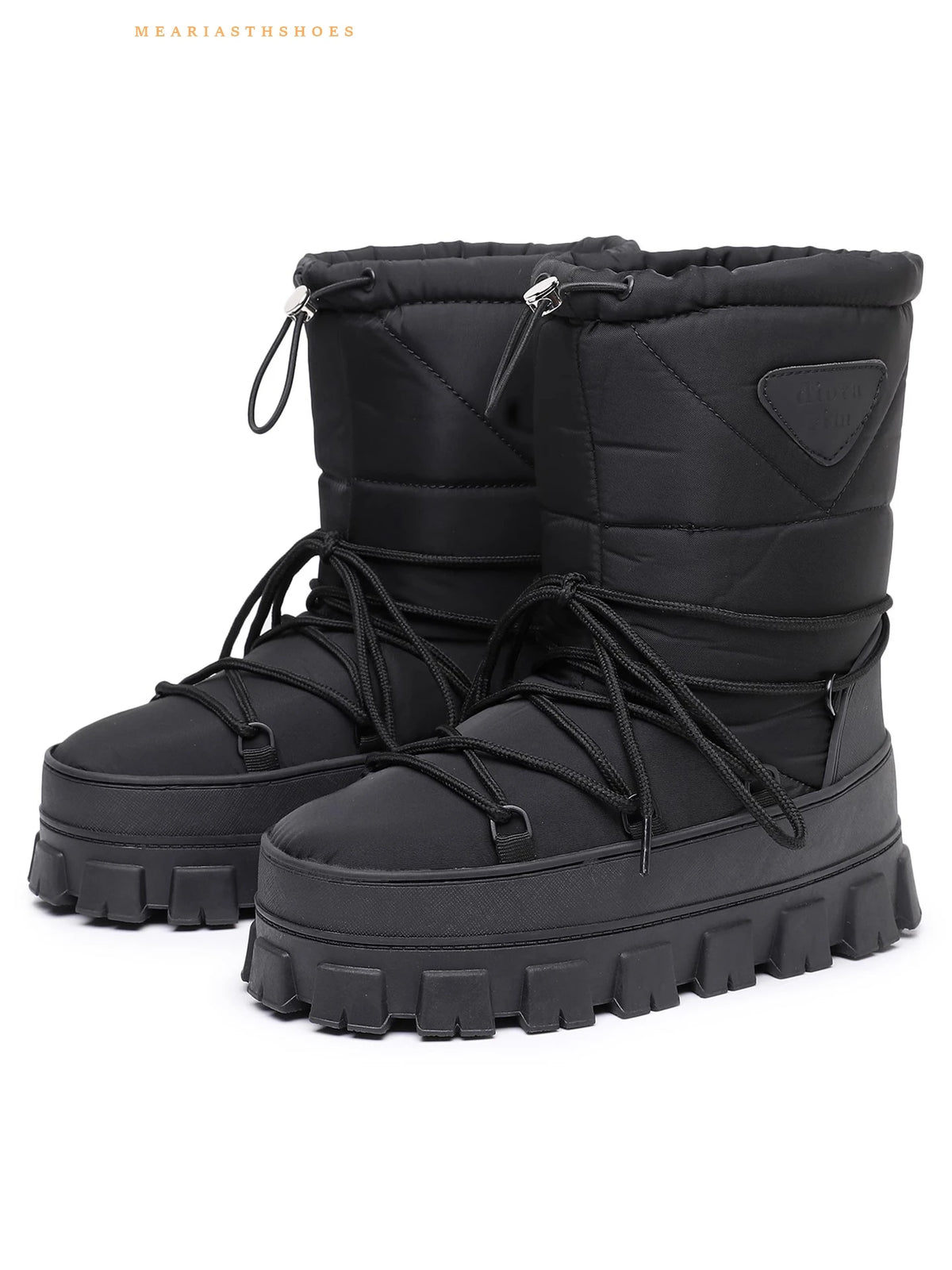 Botas de nieve de invierno 2026, botas de esquí a media pantorrilla para mujer, cuñas, botas de piel peluda y esponjosa, botas cálidas de algodón con plataforma alta para mujer, talla 36-41