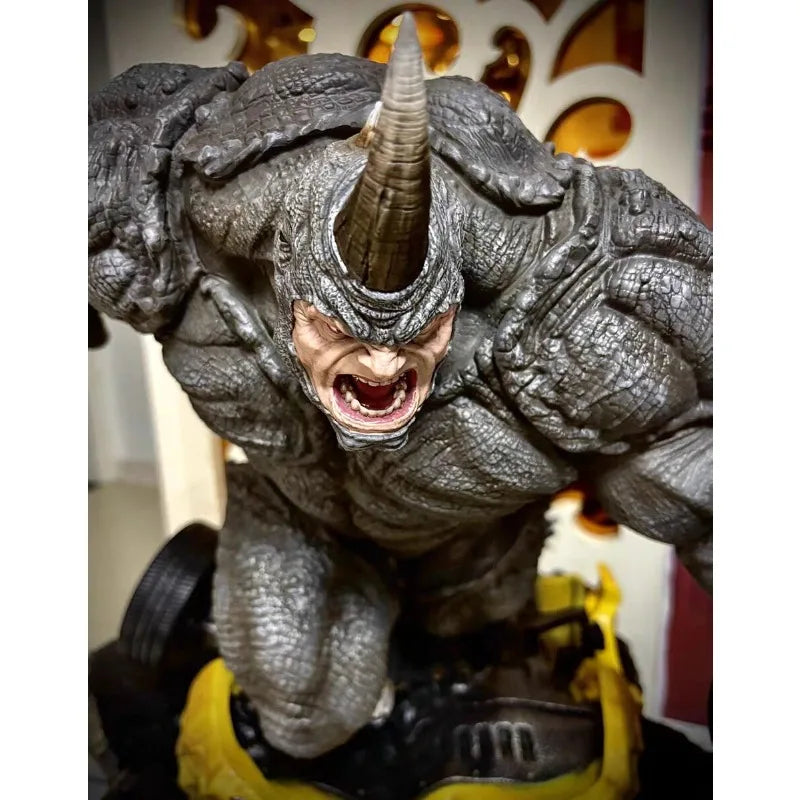 50cm Marvel Comics Figure Rhino Spider-Man Extra Large Anime Collectible Model Resin Desktop Ornaments Holiday Gifts Toys