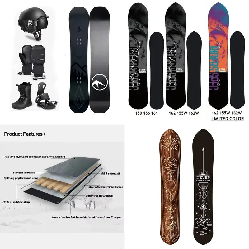 Fabricante Profesional de Tablas de Snowboard con Núcleo de Madera de Álamo, Tablas de Snowboard para Esquí, OEM, ODM, Tablas Sandwich Personalizadas, Tablas Splitboard para Adultos, Personalizadas