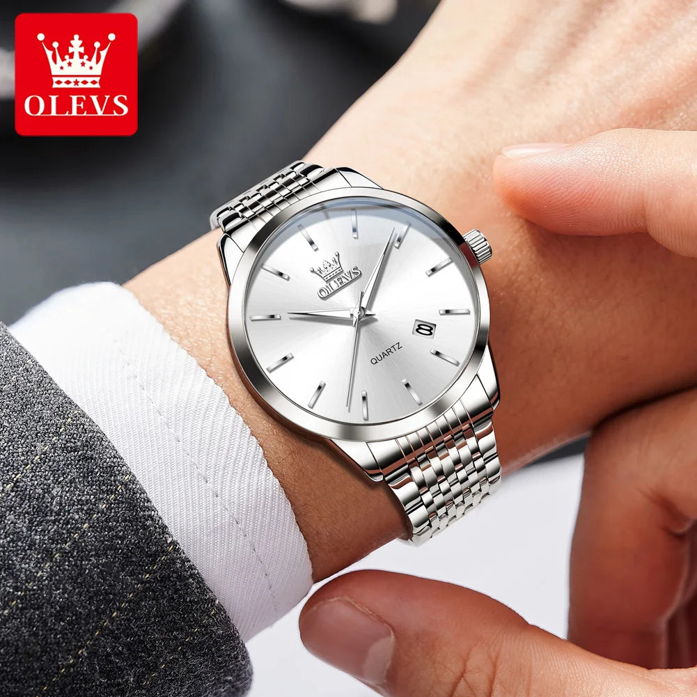 OLEVS Watches Man 2907 Original Casual Fashion Sports Quartz Watch Waterproof Luminous Automatic Date Mens Watch Gift Box