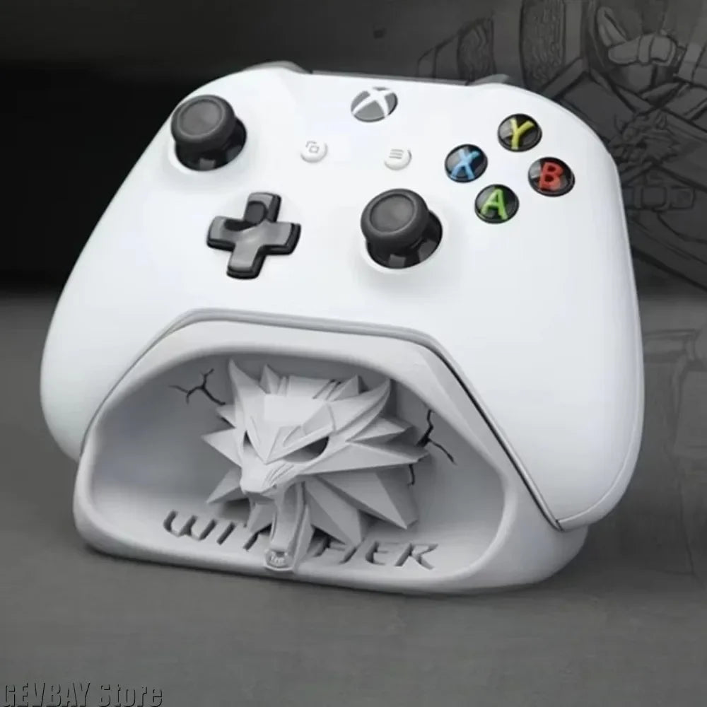 Soporte Base para controlador de juego con insignia de cabeza de lobo para mando de Xbox, periféricos para juegos, accesorios de ordenador, organizador de almacenamiento de escritorio
