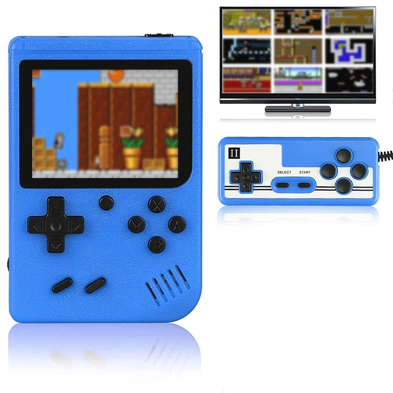 Mini consola de videojuegos portátil retro, 400 juegos integrados, pantalla LCD de 3.0 pulgadas, regalo para niños, consola portátil de 8 bits con salida AV