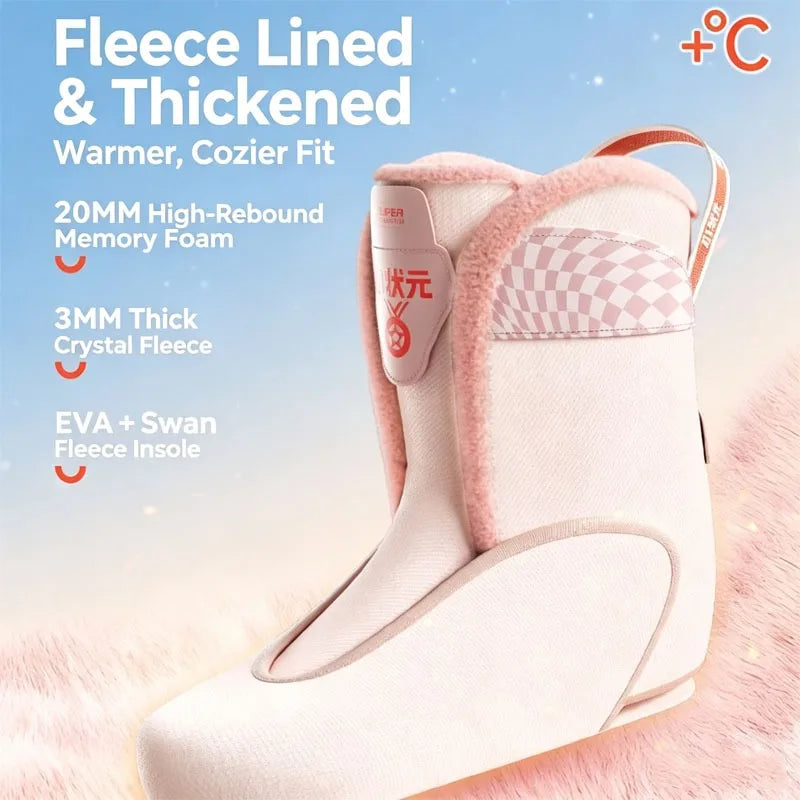 Patines de hielo ajustables para niños, disponibles en 3 tallas, botas para patinaje artístico sobre hielo, con forro de lana para mantener los pies calientes, cuchillas de acero inoxidable, patines de hielo para niños y n