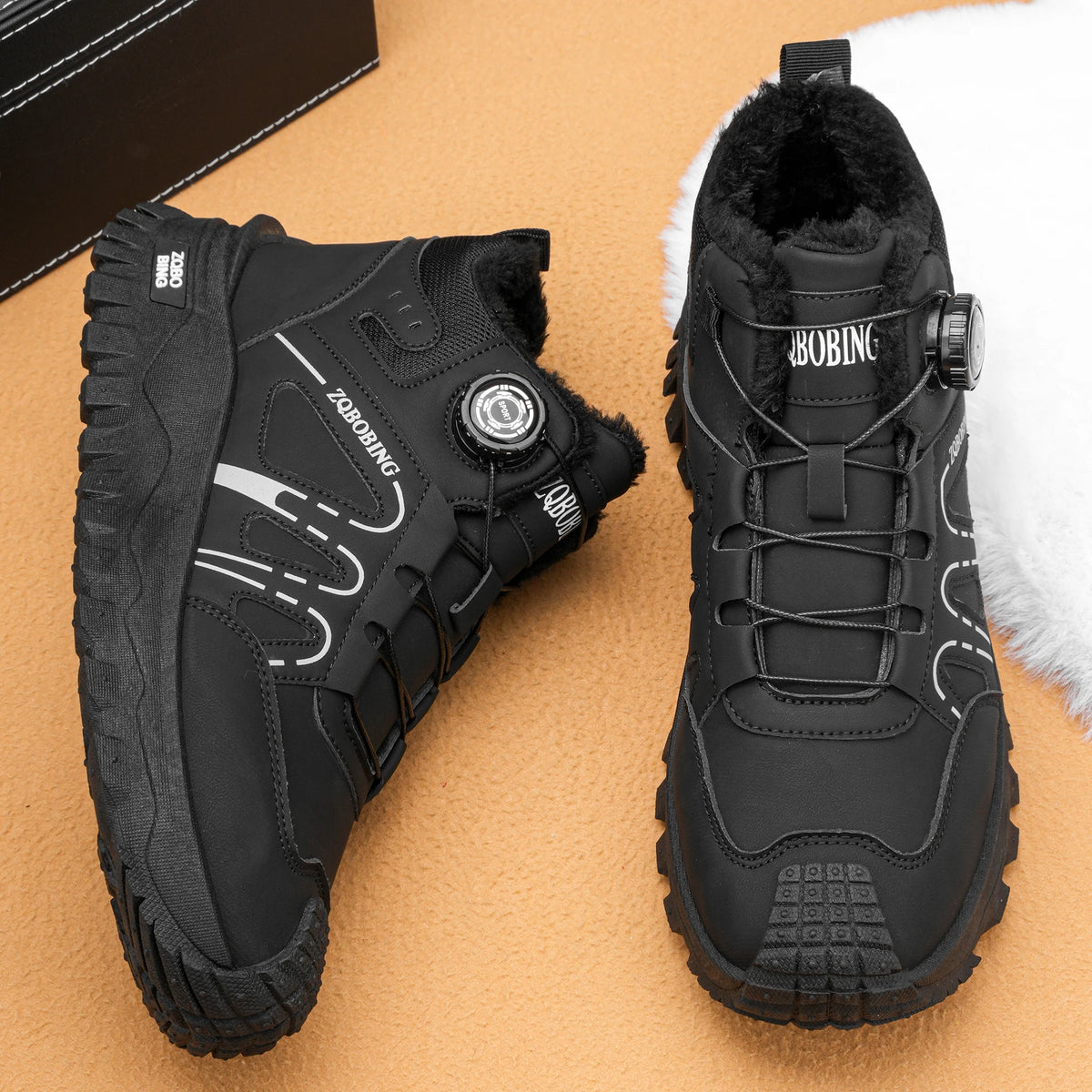 Botas de Invierno para Hombre, Forradas de Felpa, Cálidas, de Media Caña, Tallas 35-48, Estilo Coreano, Versátiles, con Forro de Algodón Grueso y Cómodo, Botas de Nieve Modernas para Exteriores