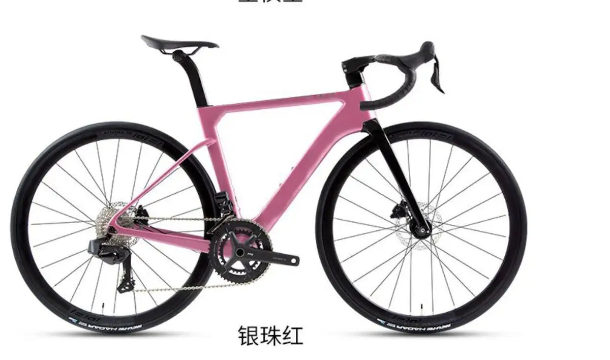 Nueva bicicleta de carretera TT-X42 de estilo más reciente, ligera, de carbono completo, con grupo eléctrico inalámbrico WheelTop y ruedas de carbono.