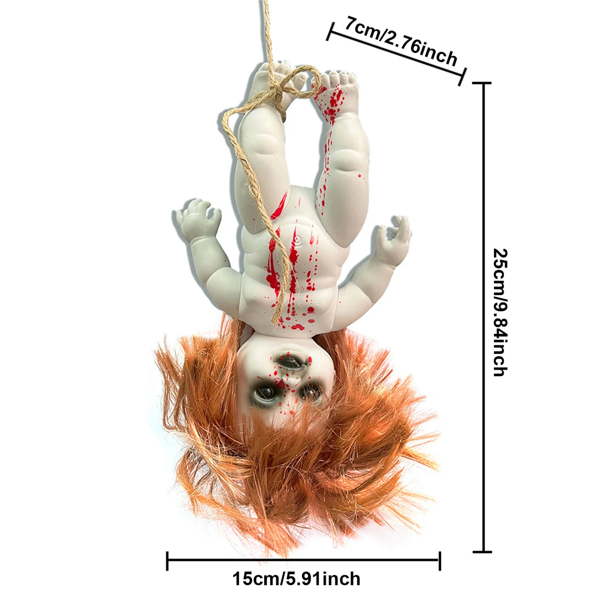 Muñeco aterrador de Halloween, decoraciones navideñas, accesorios de terror para Bar, fiesta, decoración del hogar, fantasma de bruja espeluznante