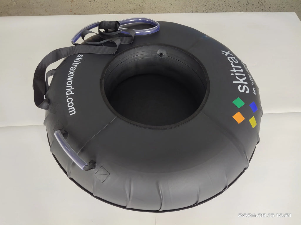 Tubo de Nieve Inflable para Deportes de Invierno para Adultos, con Base Rígida, Cubierta de Tela de PVC Resistente al Frío, Trineo