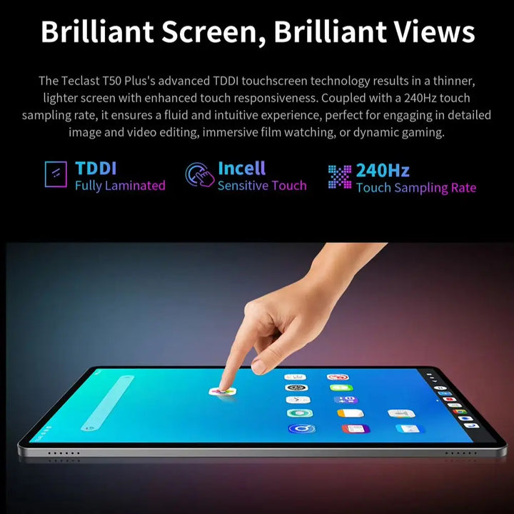 Tablet PC Teclast T50 Plus de 11 pulgadas, 2K, 120Hz, Android 16, 8GB (+40GB Virtuales), 128GB, 8000mAh, Unisoc T7280, 4G LTE, Doble SIM, GPS