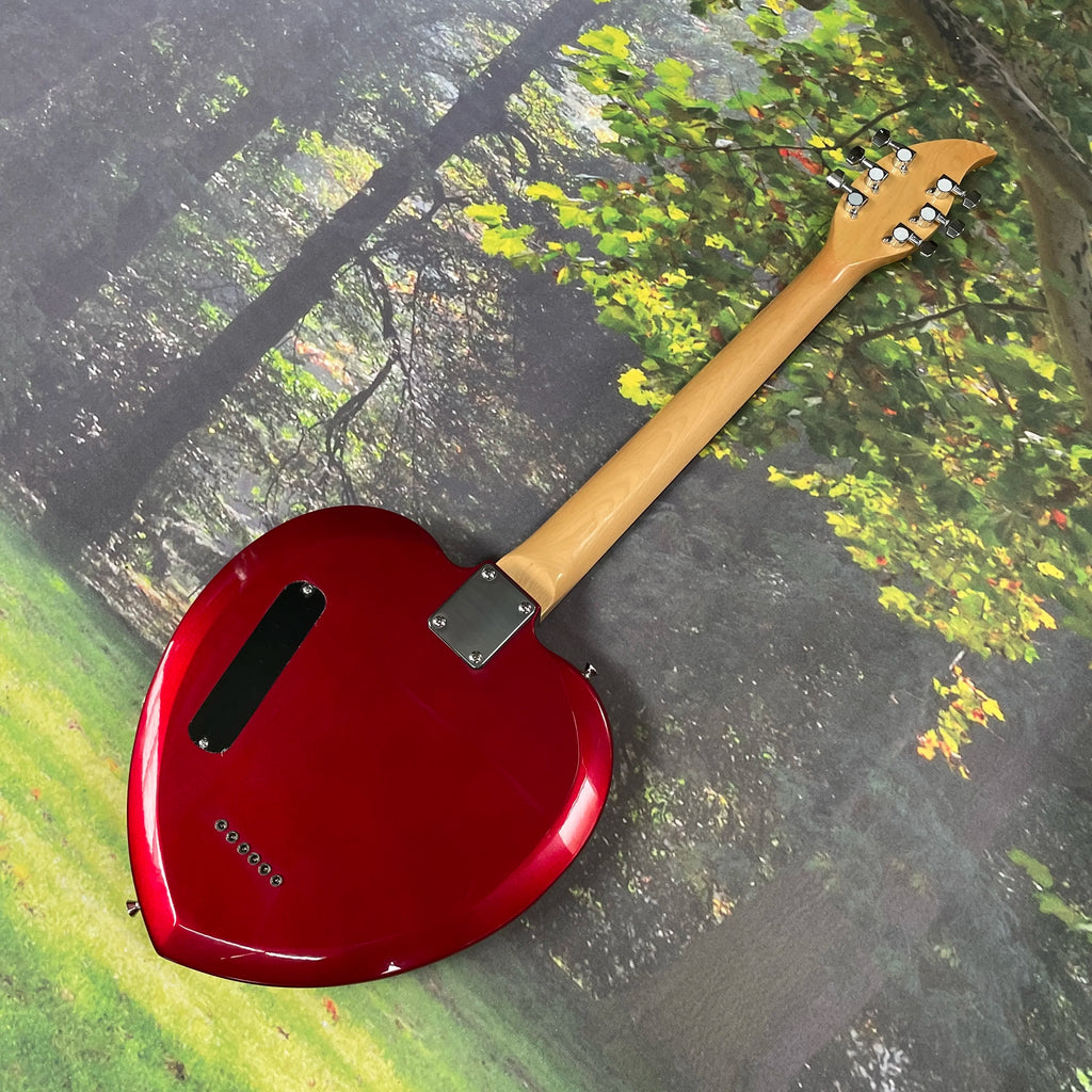 Guitarra eléctrica Red Heart como regalo de guitarra para sus amados una guitarra