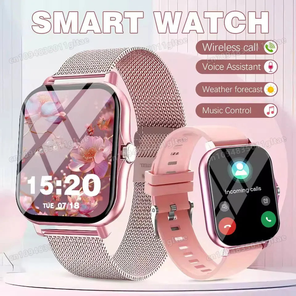 Reloj inteligente 2026, llamadas Bluetooth, rastreador de ejercicios, monitor de frecuencia cardíaca y registro de sueño, reloj deportivo para exteriores para Android/iOS, hombres y mujeres HT30