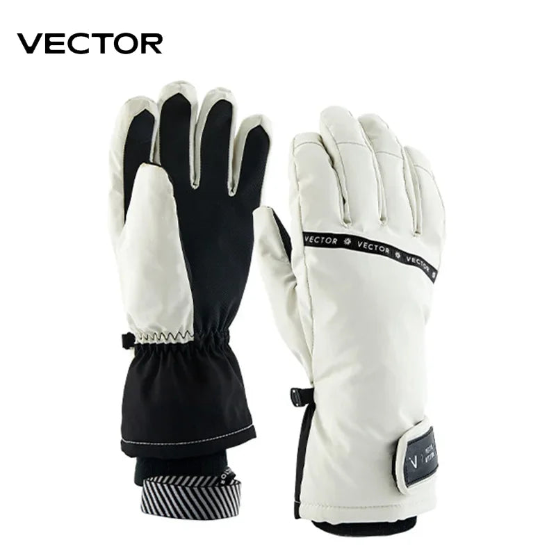 Guantes de esquí de invierno para invierno, Guantes Térmicos de Snowboard resistentes al viento, guantes de esquí con pantalla táctil para hombres y mujeres