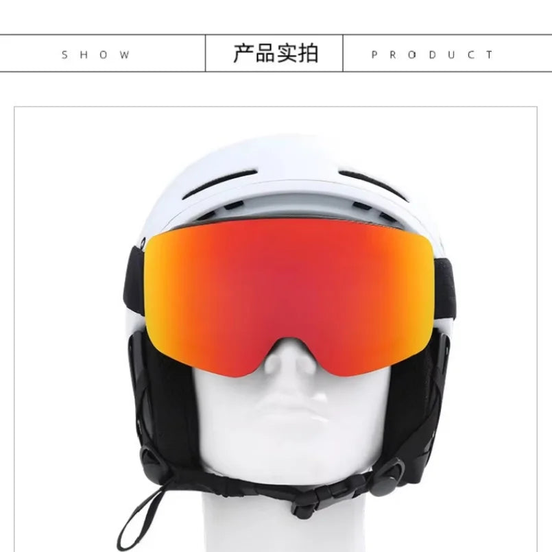Gafas de esquí y snowboard para mujer y hombre, gafas de protección para esquiar, protección UV 400 contra la nieve, se usan sobre las gafas normales, diseño cilíndrico con doble protección antiniebla para adultos.