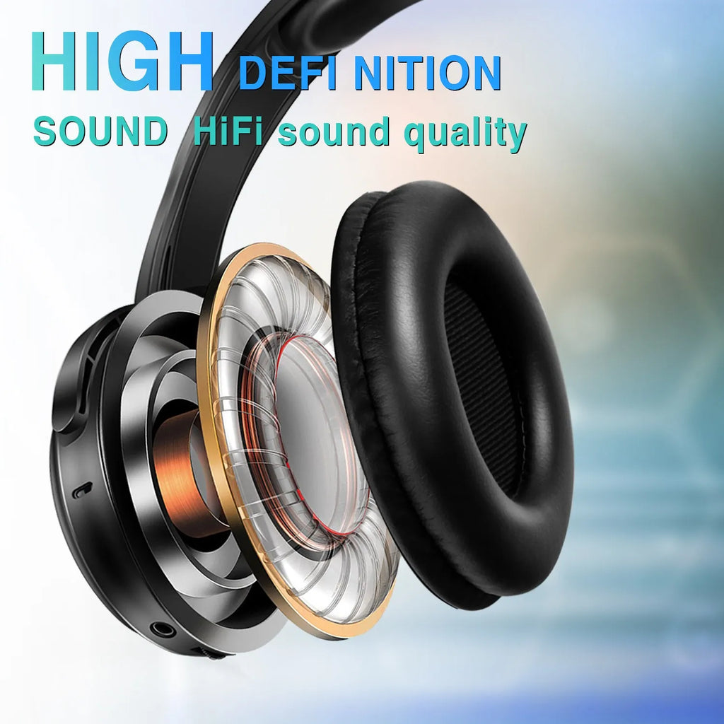 Auriculares Profesionales Inalámbricos RF de 500m de Alcance para Silent Disco con 10 LED y 3 Transmisores - Ideales para DJ, Clubes, Fiestas, Reuniones y Transmisiones