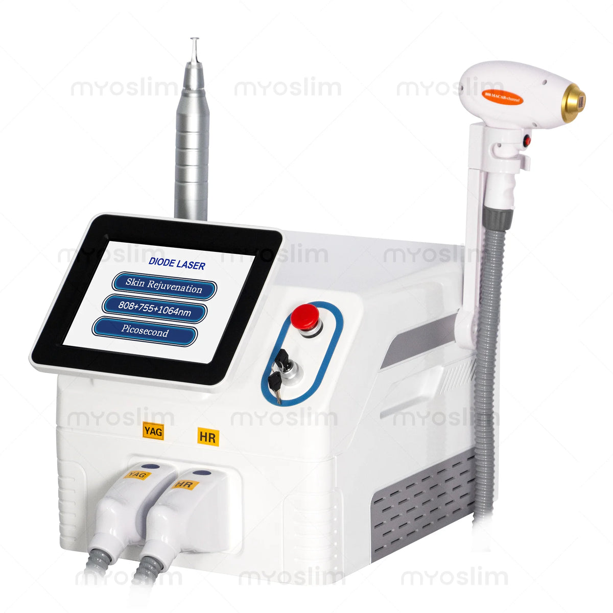 Máquina Láser de Picosegundos 2 en 1 Profesional de 808nm para Eliminación de Tatuajes y Depilación Permanente, Máquina de Belleza de Diodo