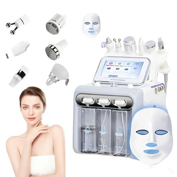 Máquina de Belleza Facial con Burbujas de Hidrógeno y Oxígeno, Dispositivo Profesional para el Cuidado de la Piel en Salones, para Eliminación de Puntos Negros, Hidratación e Inyección de Oxígeno