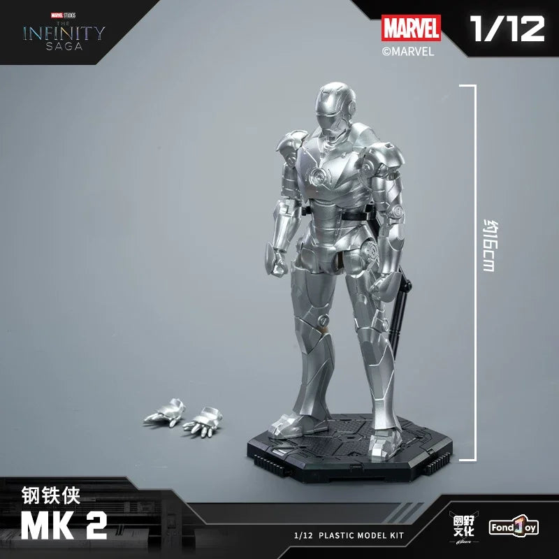 Caja Sorpresa Original de Fondjoy, Figuras de Acción de Marvel Iron Man Infinite Legends Mk2 Mk6 Mk21 Mk42 Mk43 War Machine, Juguetes para Niños, Regalo Genial