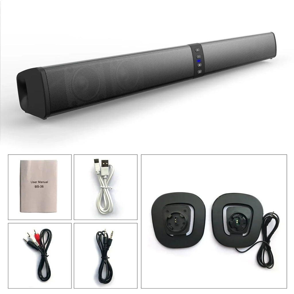 Potente barra de sonido, barra de sonido de Radio, Audio, TV, ordenador, Subwoofer, altavoz inalámbrico de cine en casa, barra de sonido, Altavoz Bluetooth