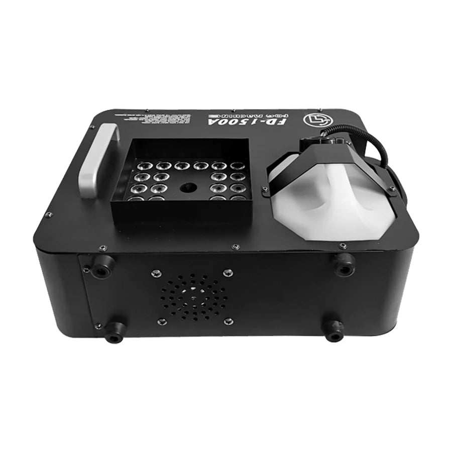 Máquina de humo antiniebla de 1500W, DMX, RGB, 24LED, efecto de luz de escenario, pulverizador Vertical remoto