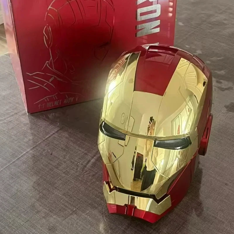 Casco de Iron Man Mk5 Mk50, Usable, con Control Remoto por Voz, Coleccionable para Adultos, Regalo para Fans