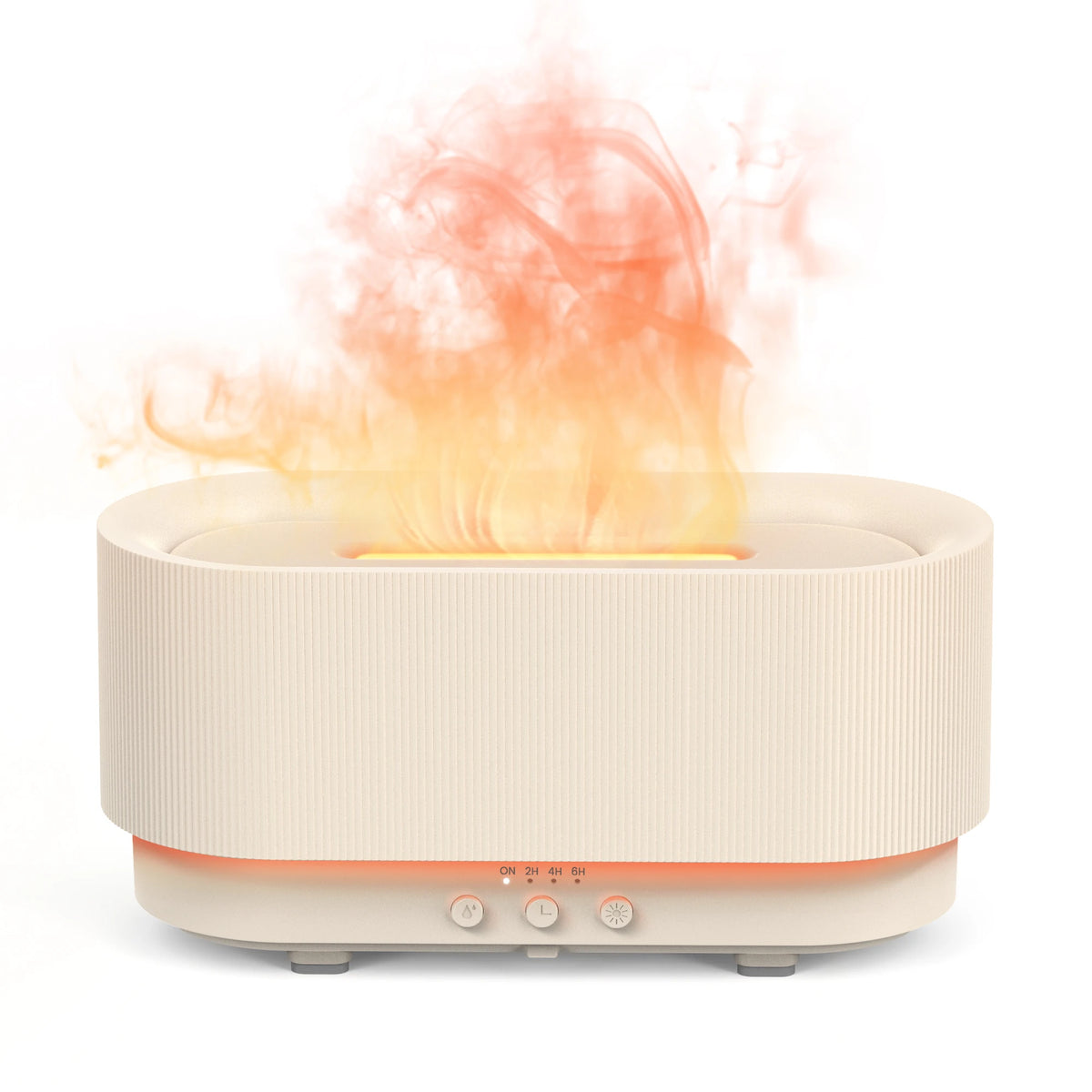 Humidificador de Aire y Difusor de Aceites Esenciales con Luz LED de Llama, Humidificador de Vapor Frío, Vaporización Temporizada, Apagado Automático, Difusor de Fragancia Automático