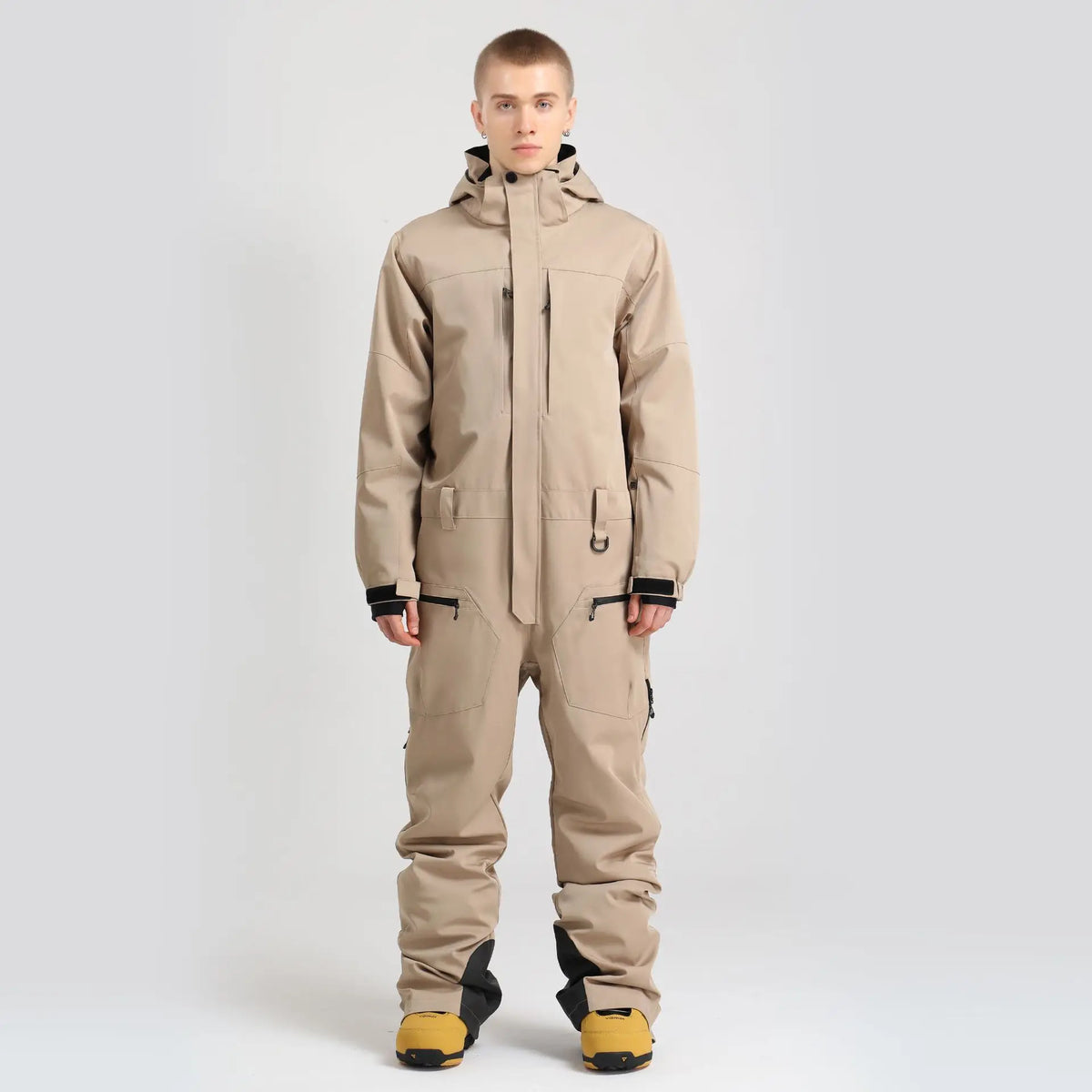 GSOU SNOW-Chaqueta de esquí para hombre, ropa de esquí de una pieza, mono de Snowboard, conjunto de chaqueta y pantalones, ropa de abrigo de invierno impermeable a prueba de viento con aislamiento