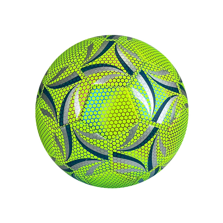 Balón de fútbol profesional verde fluorescente vibrante, pelota de partido de PU de alta calidad para adiestramiento al aire libre, 1 ud.
