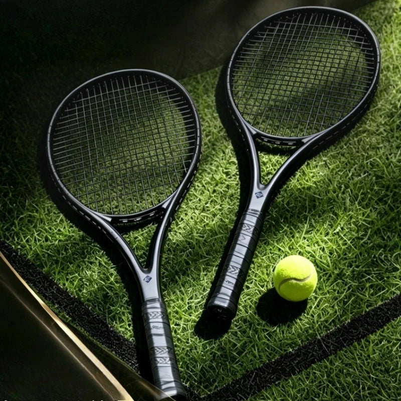 Raqueta de tenis profesional, fabricada íntegramente en fibra de carbono, para adultos, ligera, ideal para competiciones, portátil y resistente, equipo deportivo.