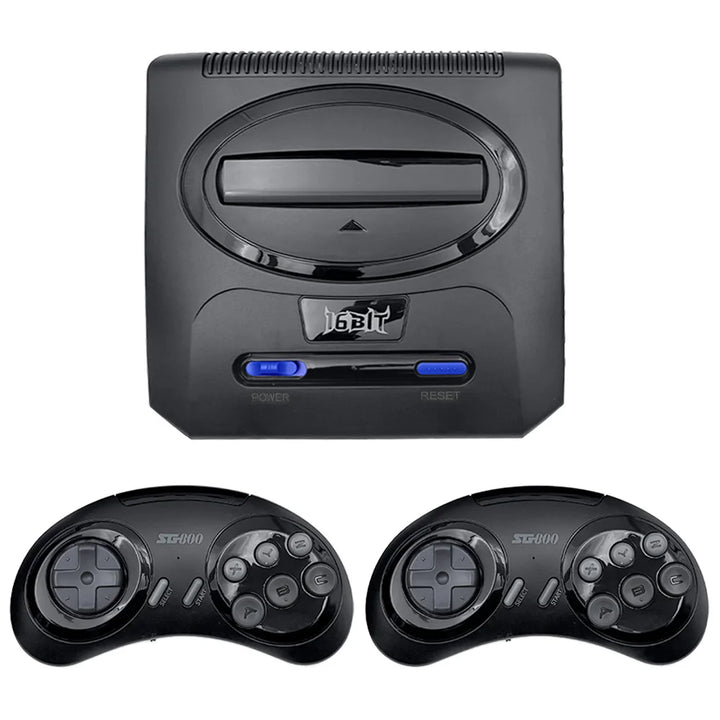 Consola de Videojuegos Retro de 16 Bits con Salida HD, Plug&amp;Play para Mega Drive, con 2 Controles Inalámbricos SG800, Función de Guardado y Carga para Monitor