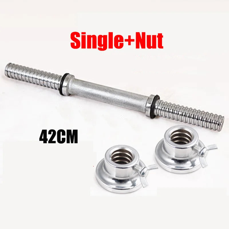 Barra de mancuernas de Fitness con abrazaderas, mango de mancuernas roscado estándar de peso ajustable de 25mm, accesorios de entrenamiento para mancuernas de gimnasio en casa