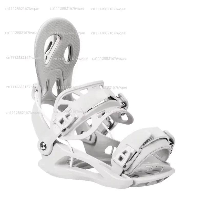 Fijaciones de Snowboard All Mountain Unisex Negro Blanco Universal para Hombres y Mujeres
