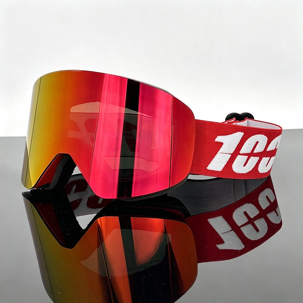Gafas de esquí y snowboard unisex para exteriores con lente magnética, antivaho, protección UV400, a prueba de viento, gafas de motocross, máscara de esquí.