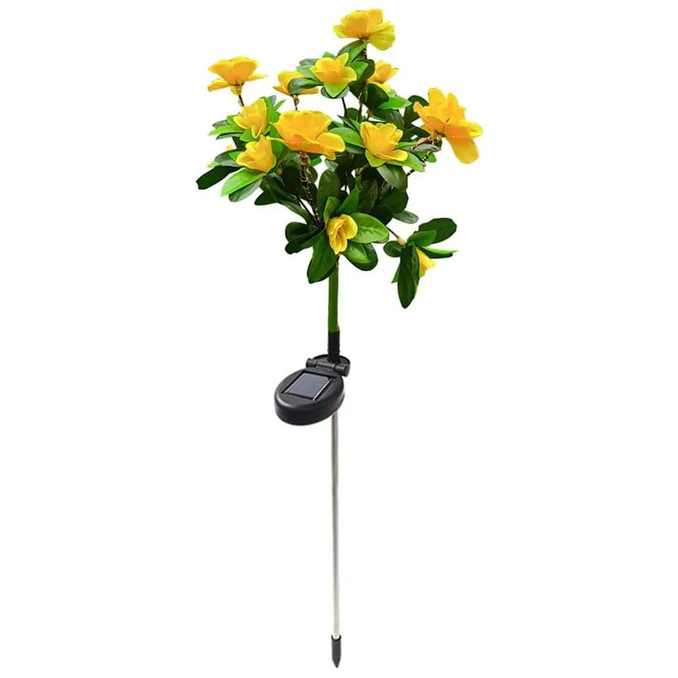 Luces solares LED de flores de azalea impermeables para exteriores, iluminación decorativa de paisaje para césped, patio, jardín y senderos, el mejor regalo