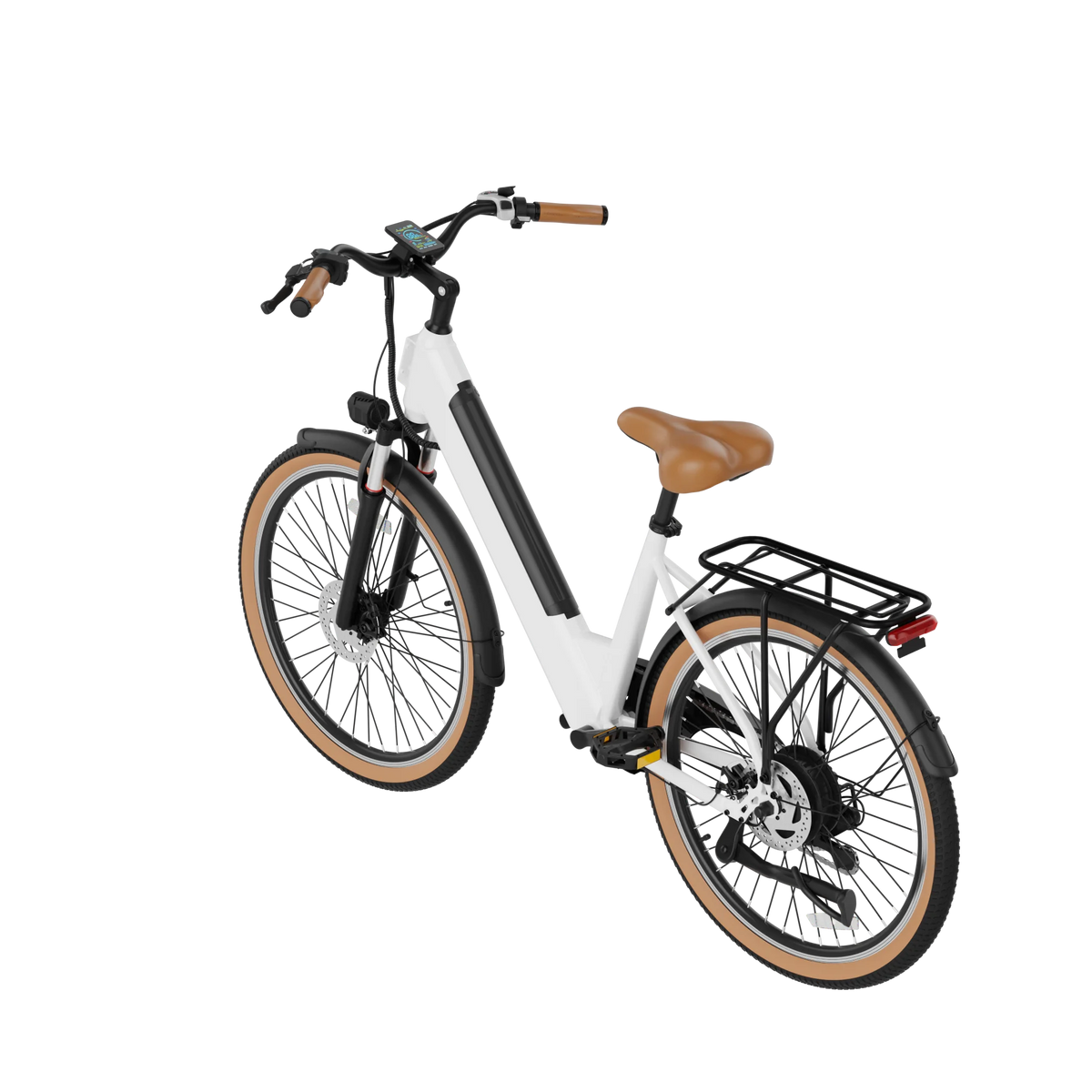 Bicicleta eléctrica urbana Headee BD26195, batería de 48V 11.5Ah, motor de 350W, velocidad máxima de 35 km/h, autonomía de 80 km, soporte de moda