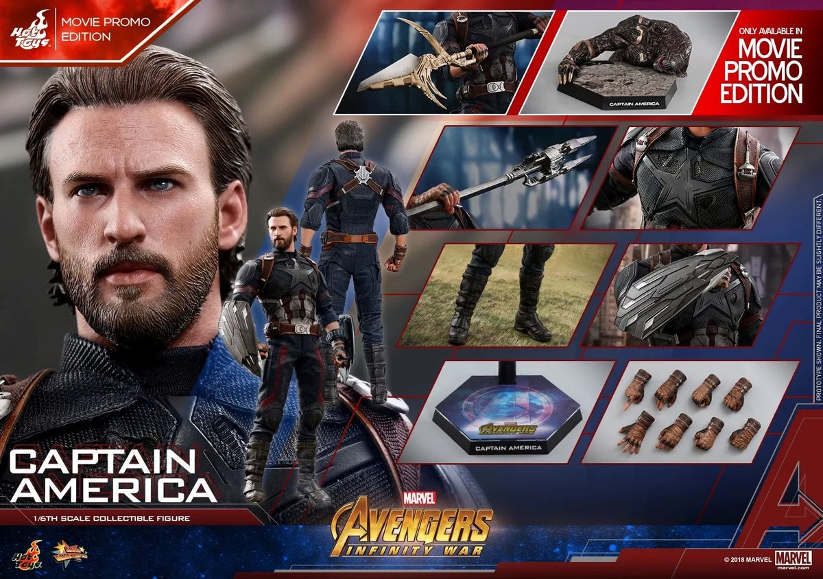 Figura de acción de Steve Rogers Capitán América de Hot Toys, escala 1/6, figura de anime de Avengers, estatua MMS480, modelo de colección, juguete edición de lujo