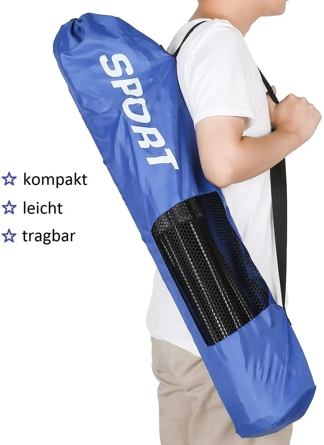 Red de tenis portátil, juego de red de bádminton con postes de acero inoxidable, red de nailon de altura ajustable con bolsa de transporte para Pickleball de voleibol