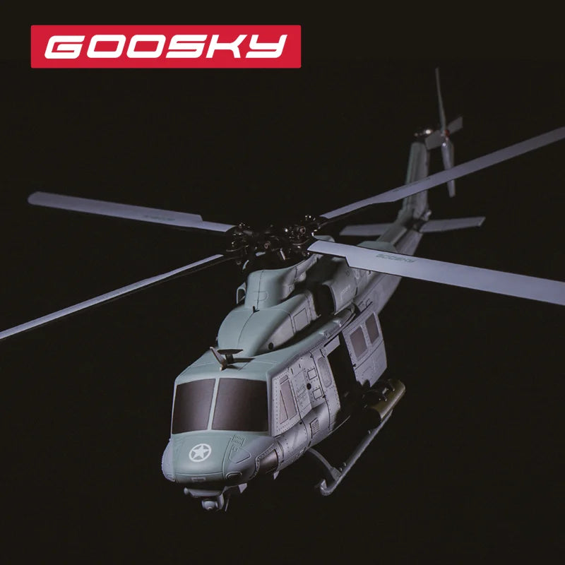 Helicóptero RC GOOSKY E2 GPS Edición Militar, Modelo a Escala, Apariencia Realista, Posicionamiento GPS, Perfecto para Entusiastas del Vuelo RC