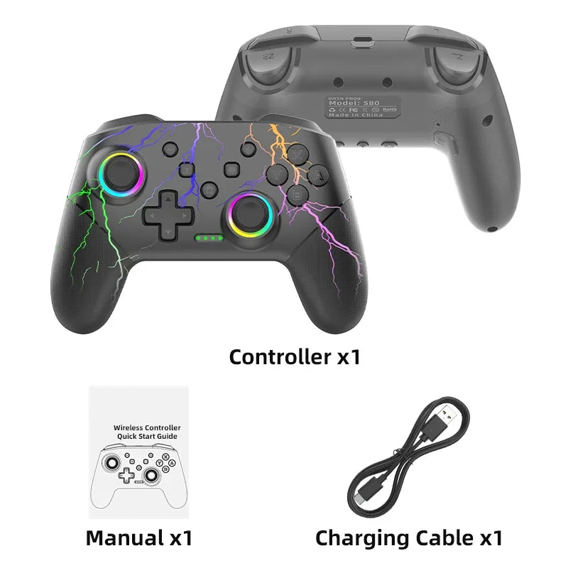 Controlador de juego inalámbrico para Switch 2 / Switch OLED / Lite Console Pro Joystick Gamepad con Turbo y batería de 1000mAh