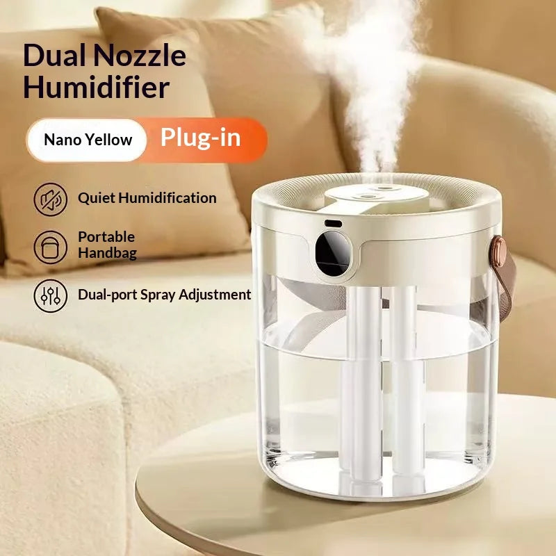 Humidificador de triple pulverización, silencioso, gran volumen de niebla, gran capacidad para dormitorio, sala de estar, oficina, hogar, seguro para mujeres embarazadas y bebés