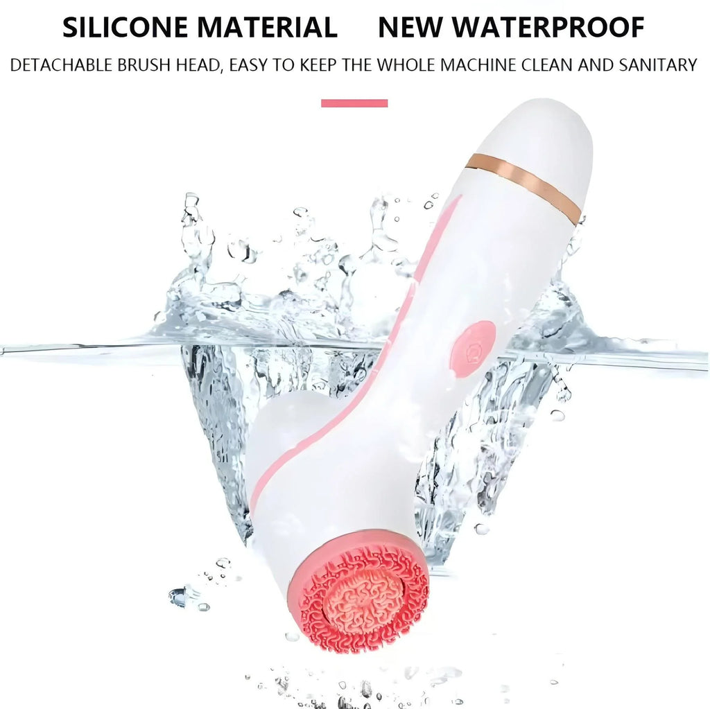 Cepillo de Limpieza Facial Eléctrico Ultrasónico 3 en 1, Masajeador Facial Giratorio Sónico, Herramienta de Limpieza Profunda para el Cuidado de la Piel