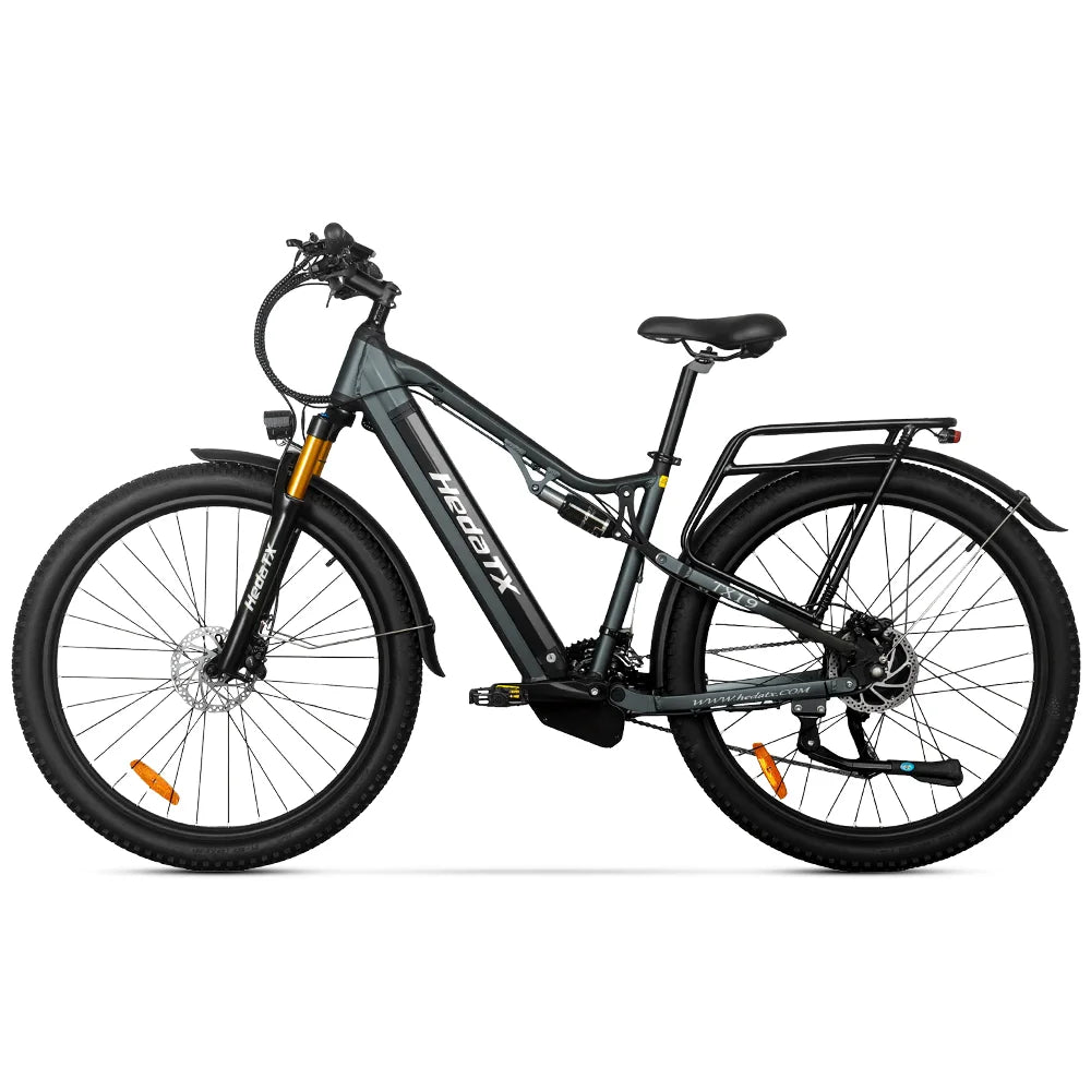 Bicicleta eléctrica para adultos HedaTX TX19, motor potente, batería de gran capacidad de 48V 19.2AH, frenos de disco hidráulicos, bicicleta eléctrica de montaña MTB, suspensión completa, e-bike todo terreno