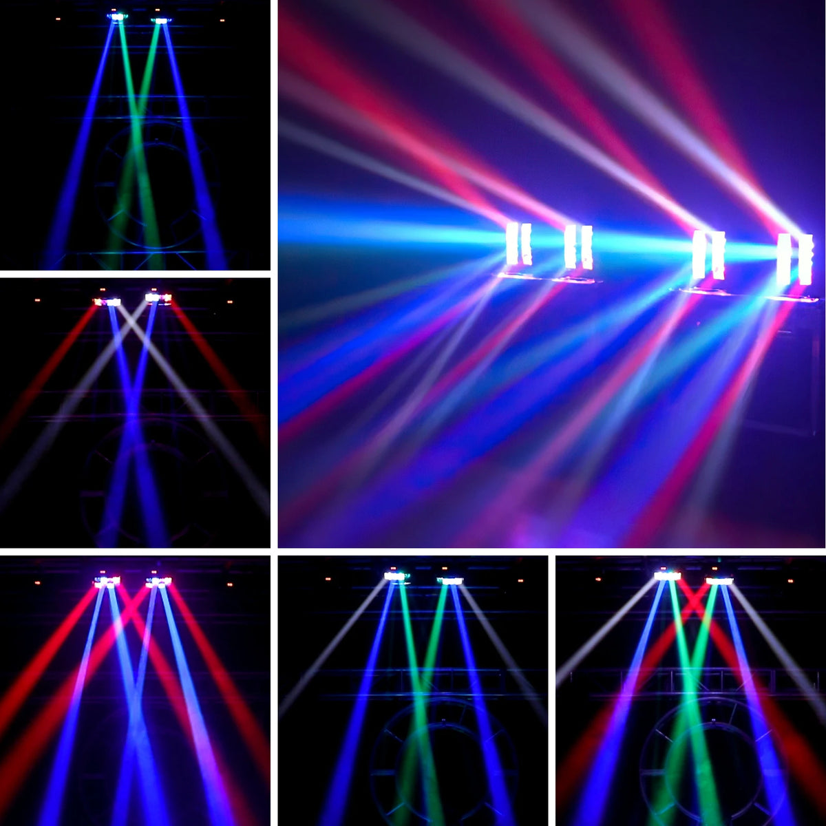 Datewink 80W Mini Spider Moving Head Lights RGBW LEDs Beam Stage Lighting Effect DMX512 para DJ, discoteca, fiesta, espectáculo, boda, karaoke