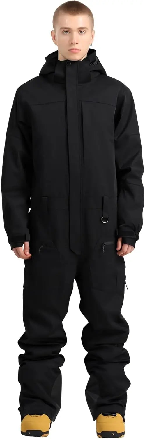 GSOU-ropa de trabajo de esquí para hombre, mono, chaqueta de una pieza, conjunto de pantalón, mono térmico de invierno para campo de nieve, ropa deportiva impermeable